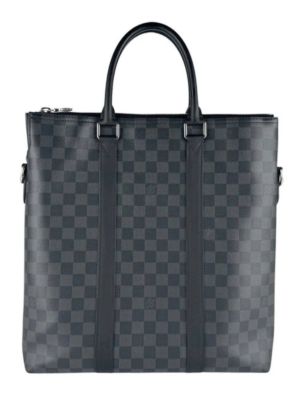 LOUIS VUITTON Damier Graphite Anton Handbag Black